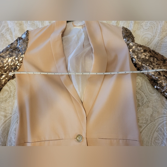 Anthropologie, sequin sleeve blazer - Picture 2 of 6